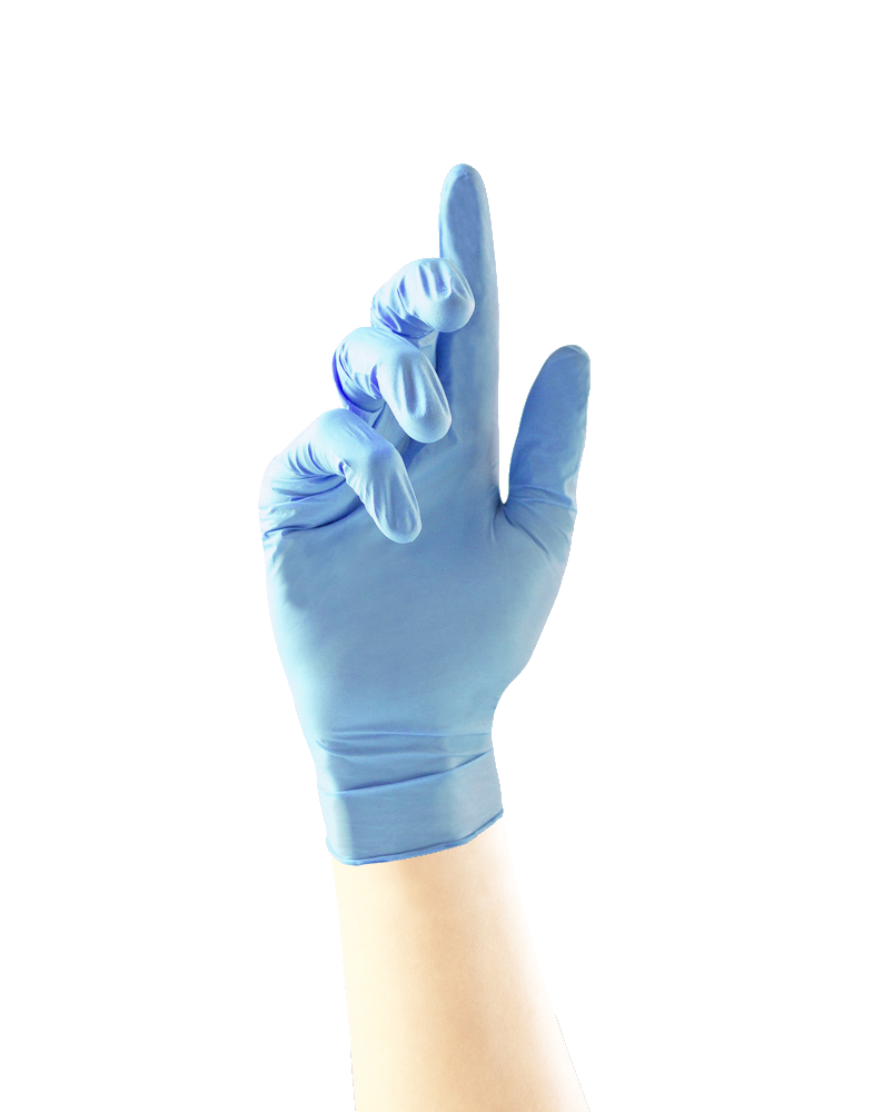 Blue Nitrile Powder Free Gloves Medium 100}