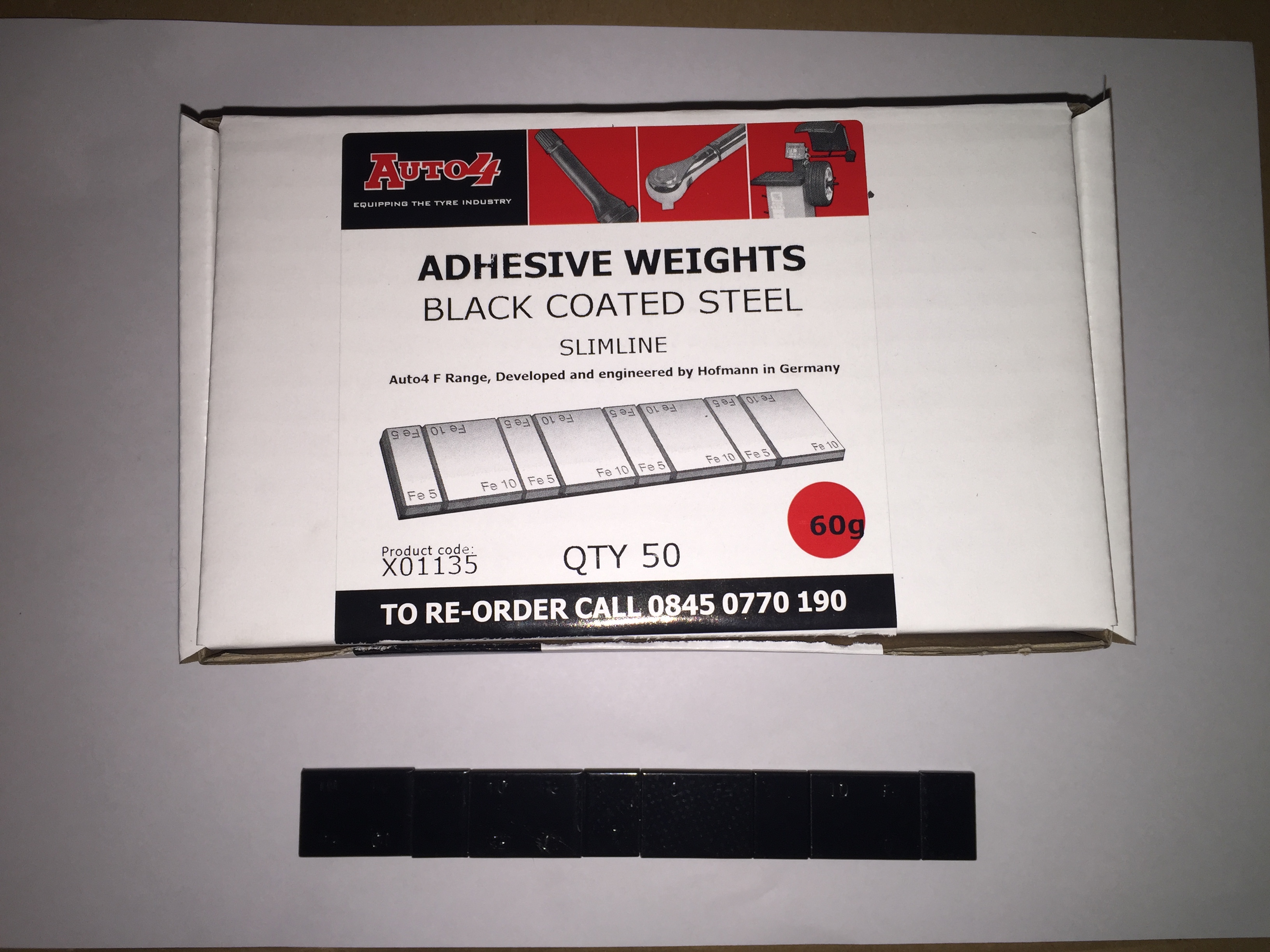 Steel Premium Adh Weights 10/5g Coated Black}